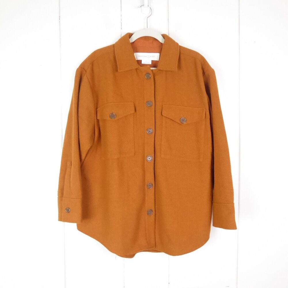 Treasure and Bond‎ Shacket Womens SZ L Heavyweight Button Up Casual Oversized